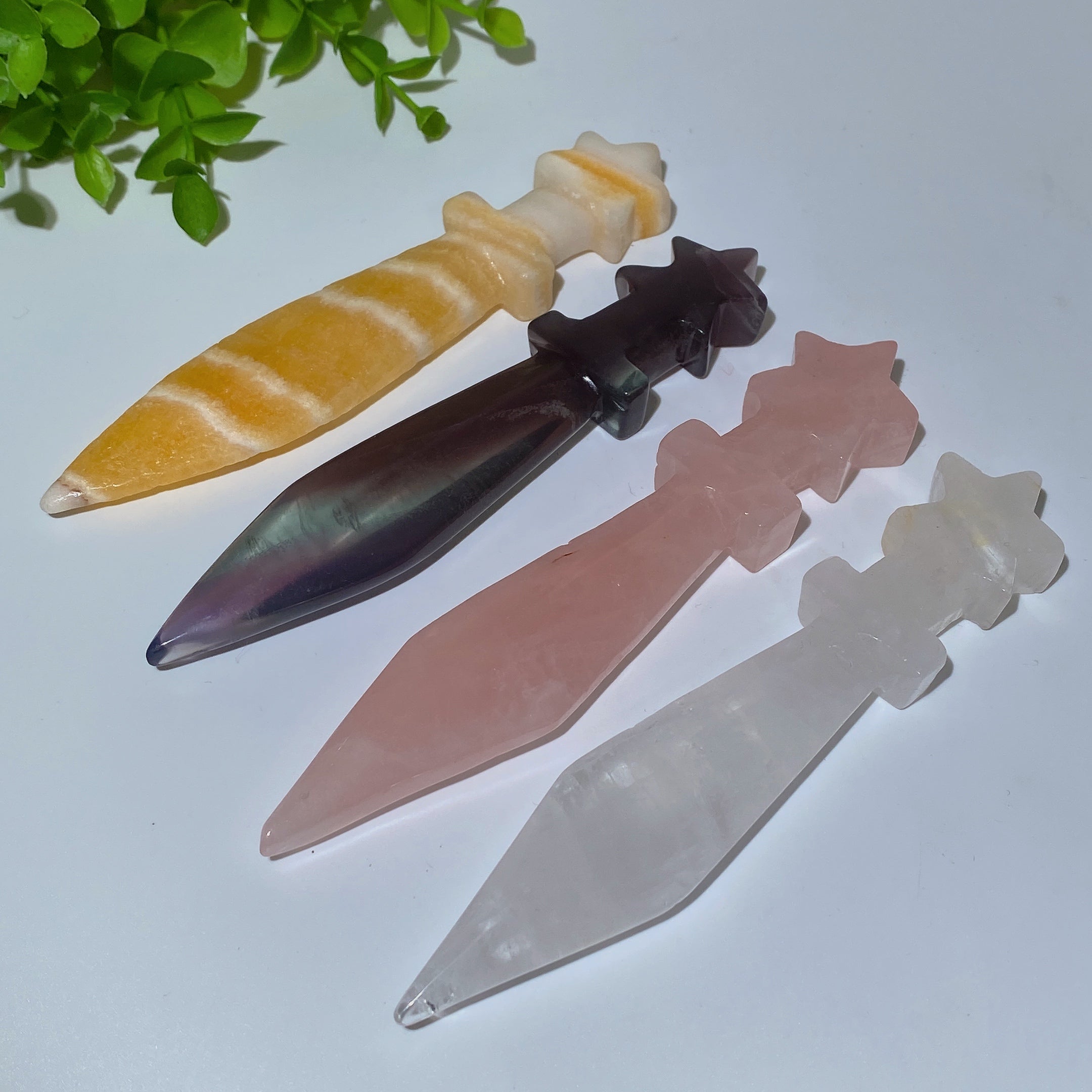 5.1 inch Mixed Crystal Sword Carvings Figurines