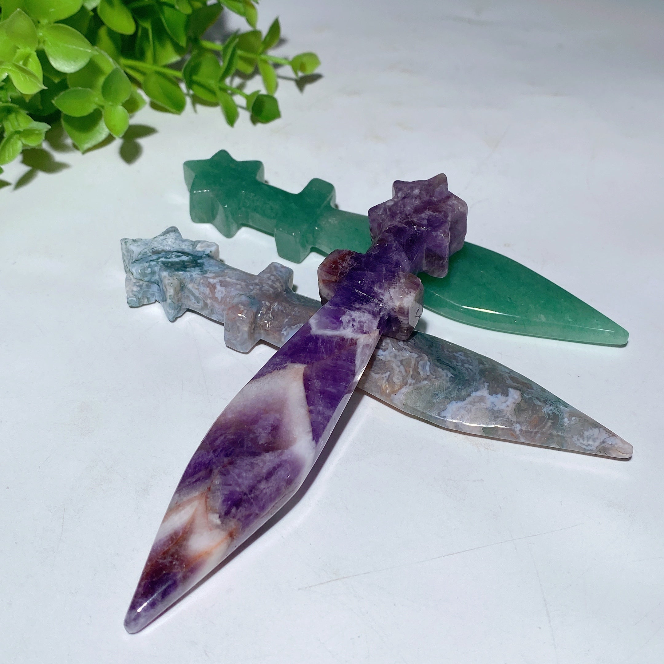 5.1 inch Mixed Crystal Sword Carvings Figurines
