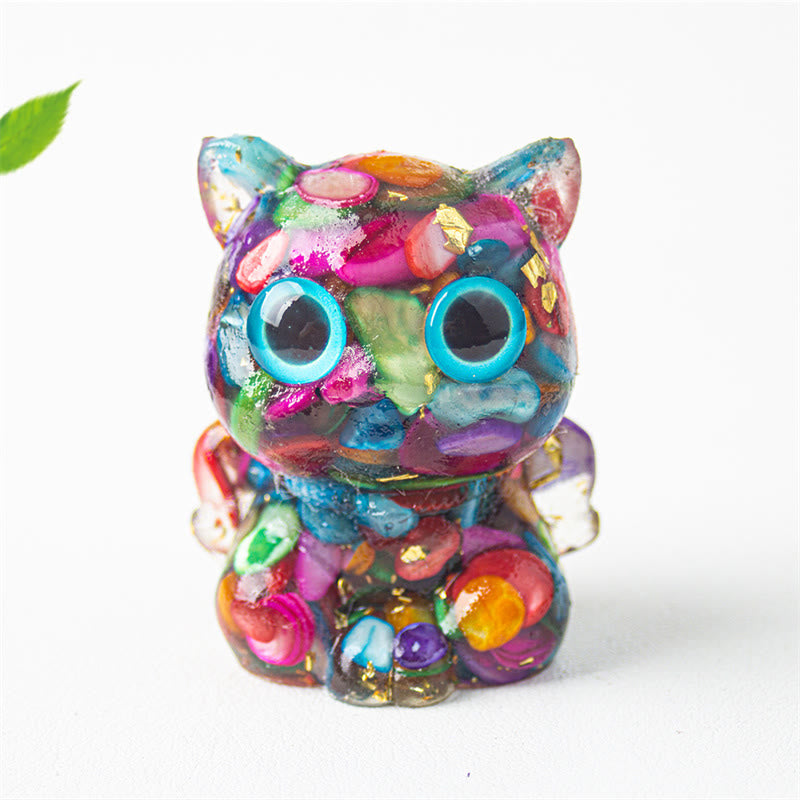 5,5 cm große Feng-Shui-Dekoration aus Kristallharz für positive Energie im Haus