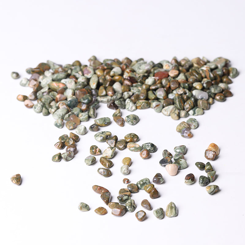 5–7 mm Regenwald-Jaspis-Heilchips für Frieden und Rituale