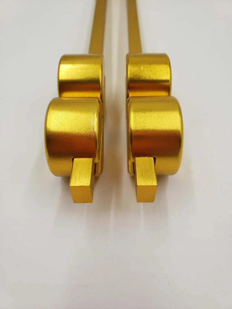 Gold metallic brackets for 50 Hz Gold Tuning Fork used in Nerve Healing Therapy