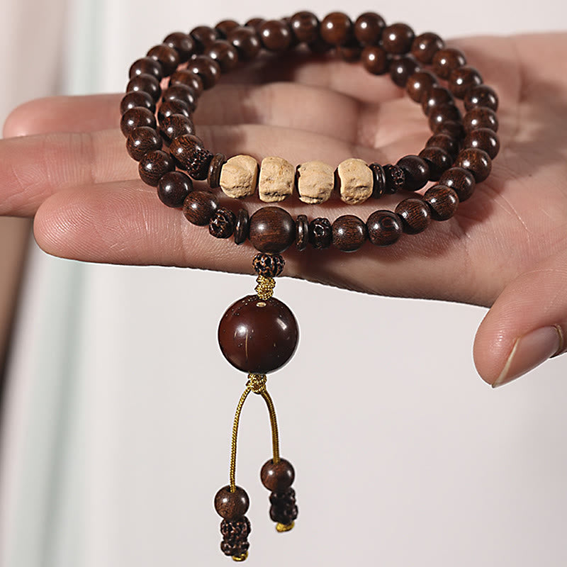 Sandalwood Double Wrap Bracelet 6mm for Purification