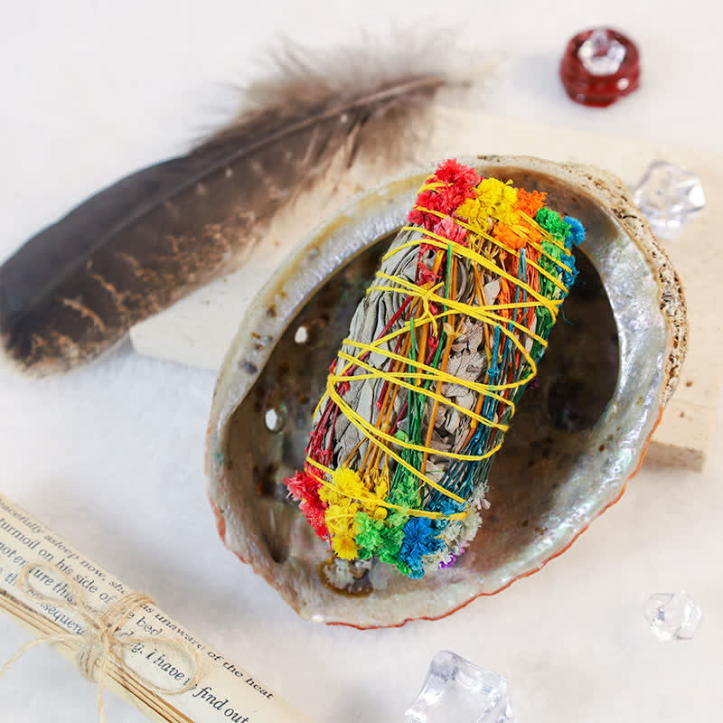 Colorful Daisy & Red Rose Smudge Stick Set for Home Cleansing