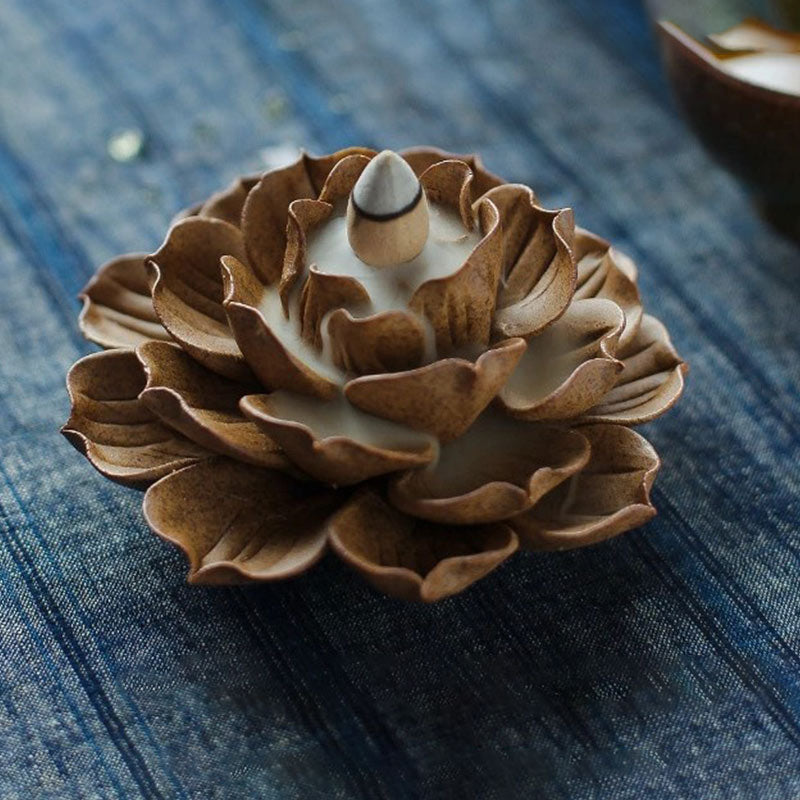 Lotus Tibetan Backflow Meditation Incense Burner