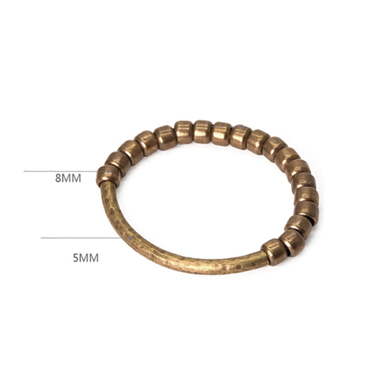 Copper Brass Bead Luck Wealth Spiritual Bracelet