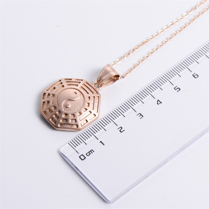 Yin Yang Titanium Steel Balance and Harmony Necklace