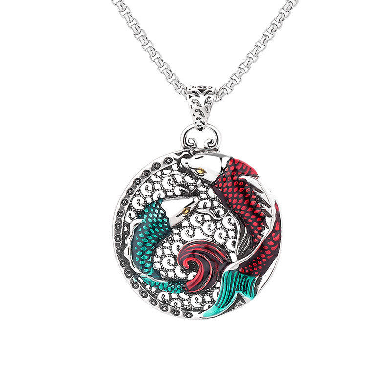 Copper Koi Fish Healing Necklace 60cm | Strength & Balance
