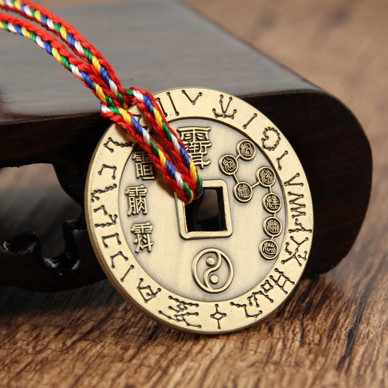 Copper Yin Yang Pendant for Balance and Protection 3.5cm