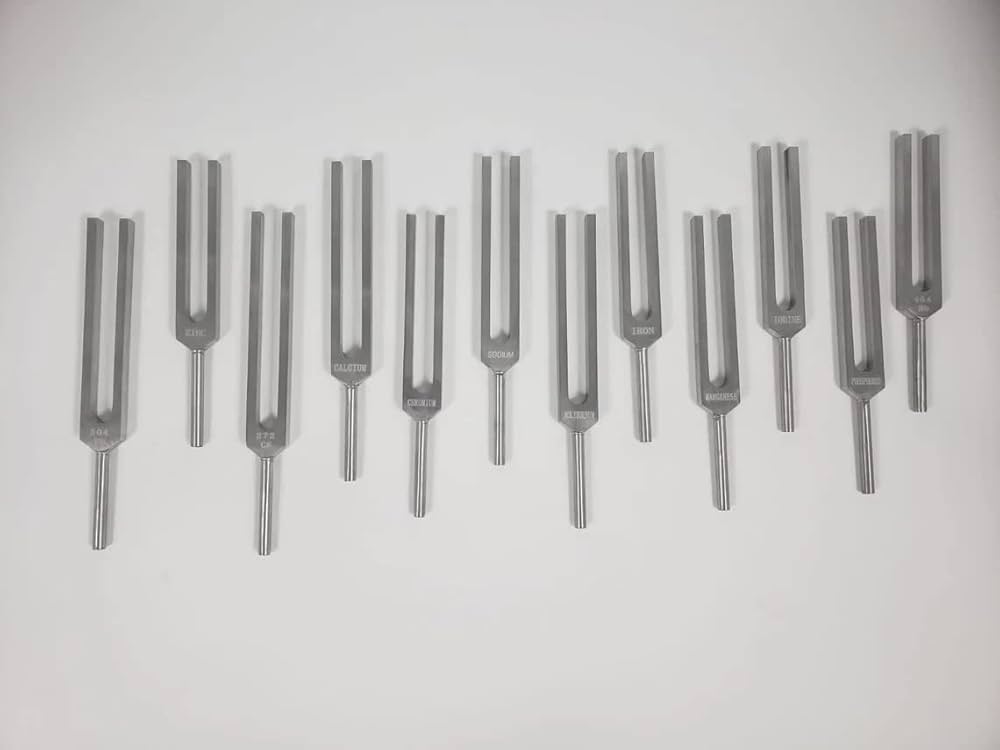 12 Mineral Nutrients Tuning Fork Set for Healing Therapy