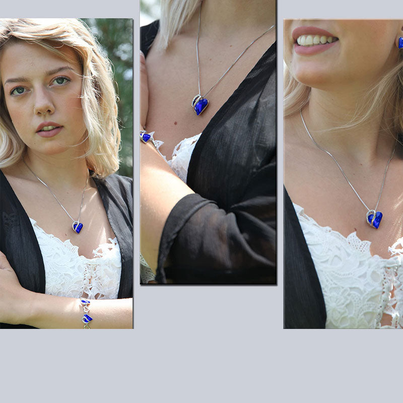 Halskette mit Geburtsstein-Anhänger „Love Heart“ und heilender Energie