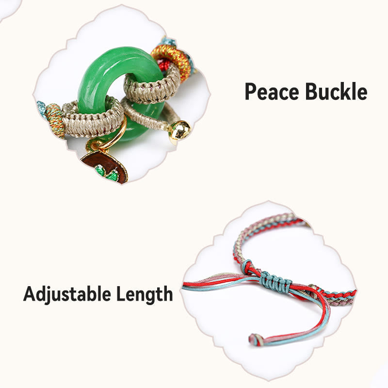 Lotus Chalcedon Jade Harmonie Armband mit Peace Schnalle