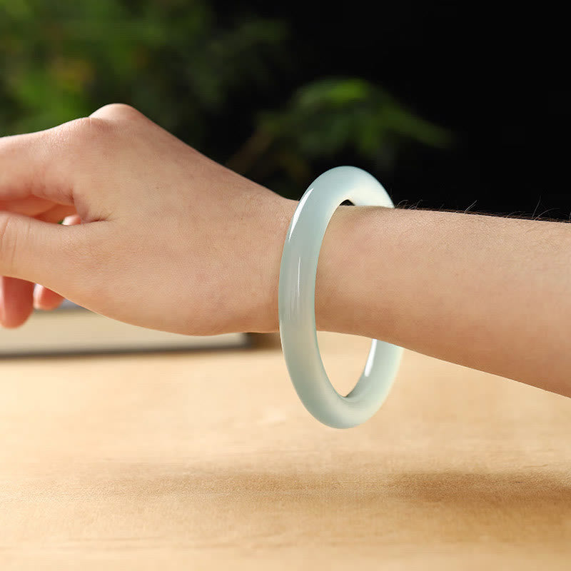 54–55 mm Armband mit emotionaler Balance aus blauem Chalcedon