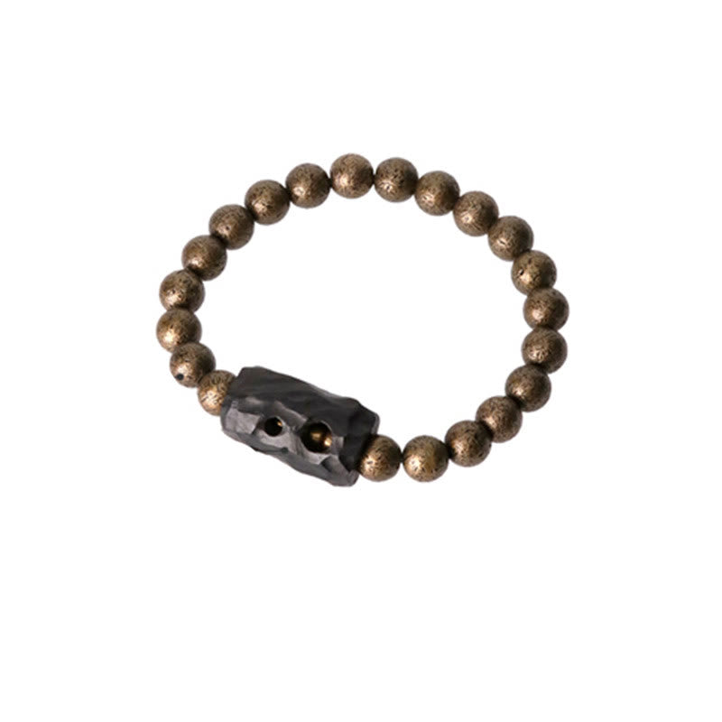 Unisex Ebony Wood Copper Balance Spiritual Bracelet 15cm