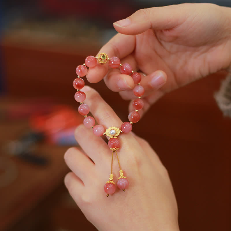 Yanyuan Agate Lotus Flower Enlightenment Bracelet