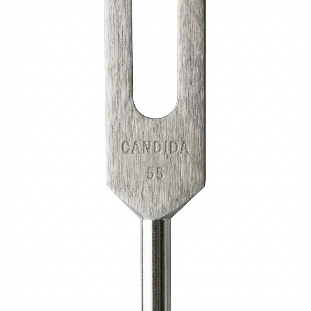 55 Hz Candida Stimmgabel Gold mit Tasche