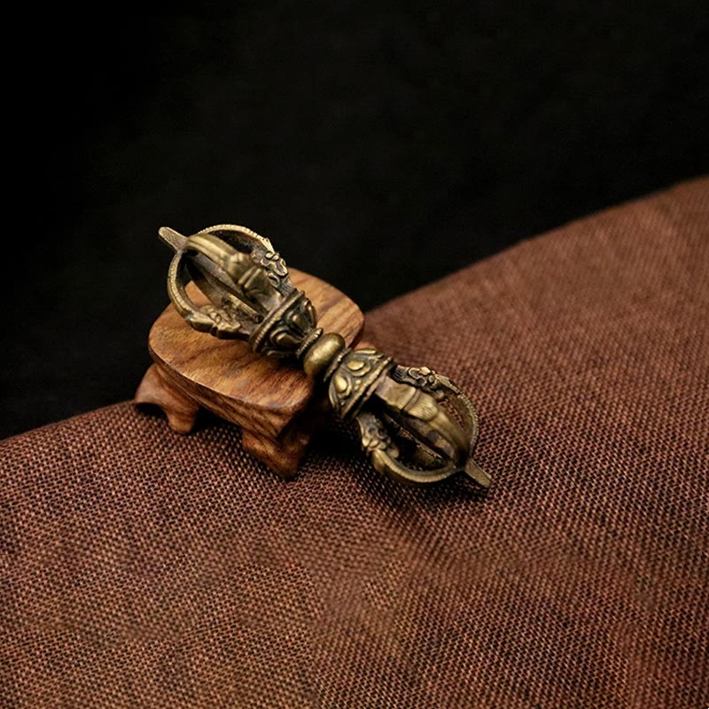 Nepal Handgefertigtes Kupfer Vajra Dorje Meditationskraft Dekor