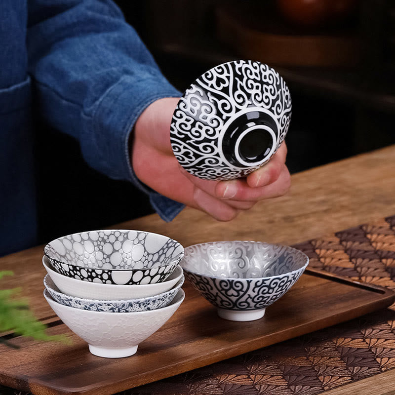 55 ml Keramik-Teetasse mit tibetanischem Muster und Fu-Charakter für Kung-Fu-Tee