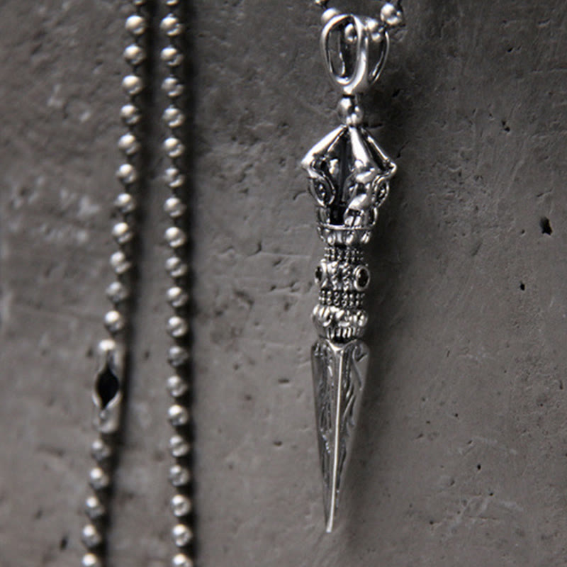 Dorje Vajra Halskette aus 925er Sterlingsilber | Spirituelle Erleuchtung