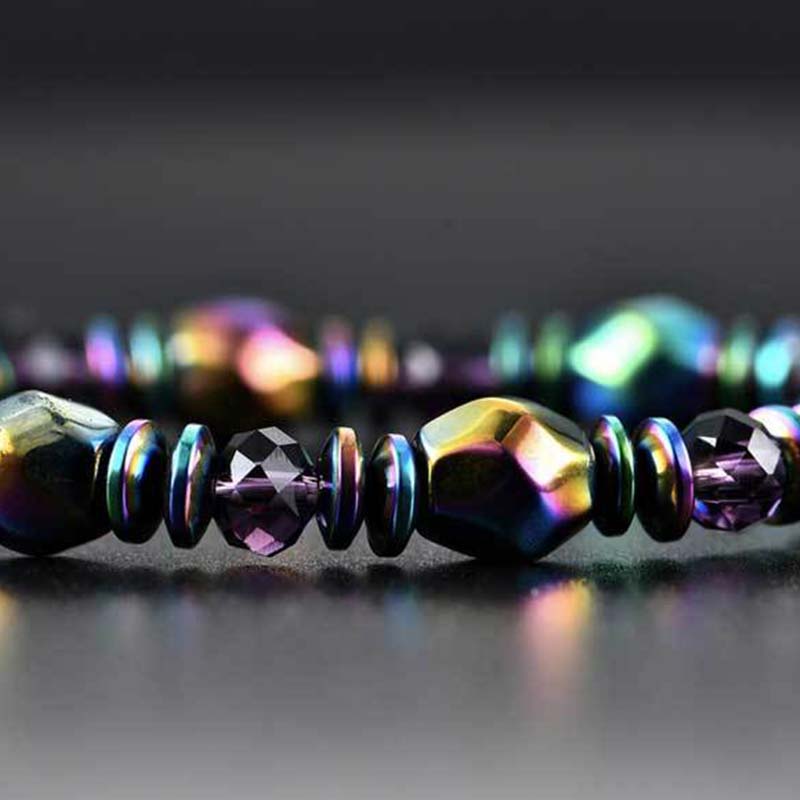 Rainbow Hematite Spiritual Bracelet 55cm Grounding Energy