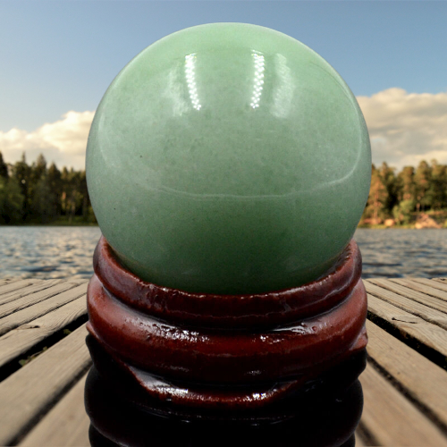 Aventurine Crystal Ball for Fortune & Harmony