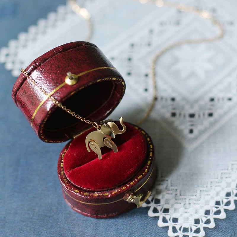 Elephant Titanium Steel Luck Necklace for Strength & Wisdom