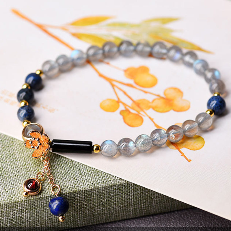Moonstone Lazurite Calm Healing Bracelet for Positive Energy