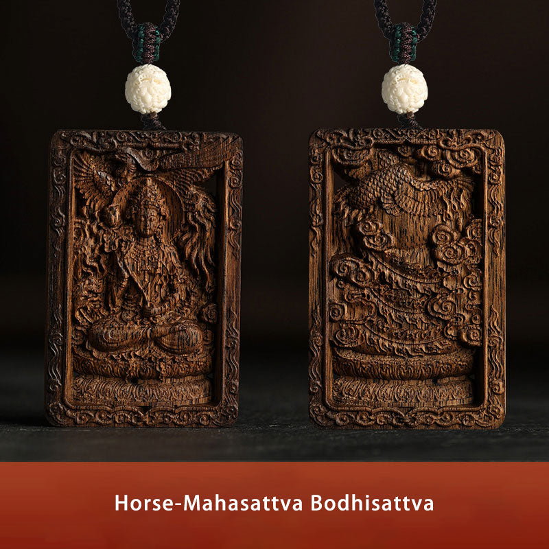 Chinesisches Sternzeichen Adlerholz PiXiu Drache Frieden Halskette Anhänger