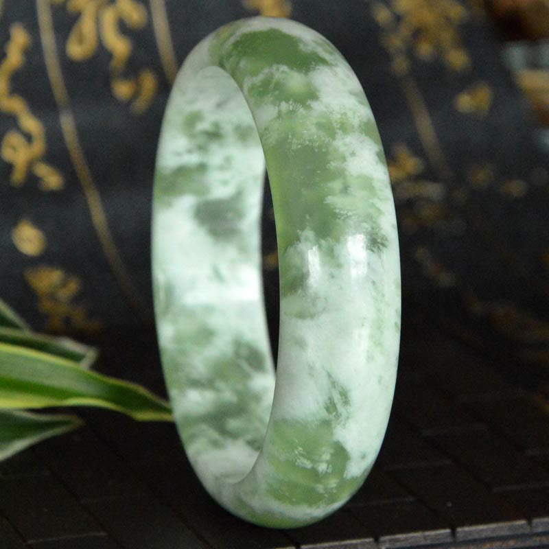 58–60 mm natürlicher Jade-Armreif für Glück und Wohlstand