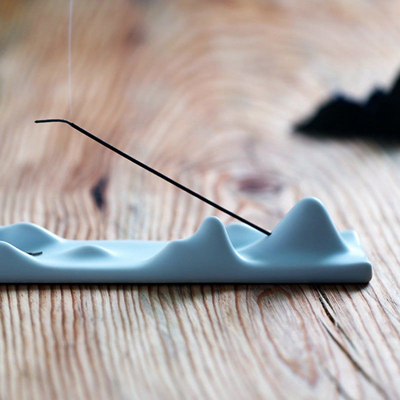 Mountain Cloud Ceramic Incense Holder for Meditation Balance