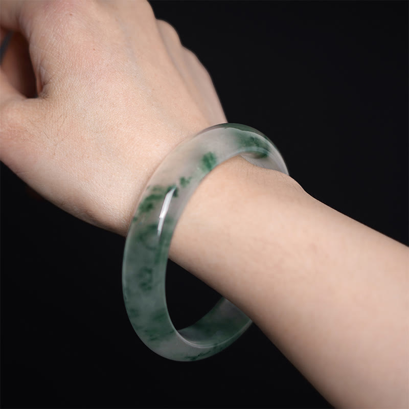 58 mm Jade-Armreif für Glück, Wohlstand und Fülle
