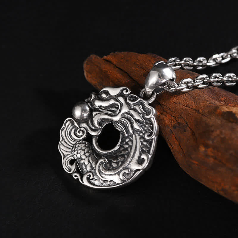Koi Fish Dragon Peace Buckle Dragon Necklace