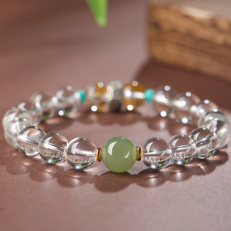 10 mm Hetian Jade Chinesisches Sternzeichen Heilarmband