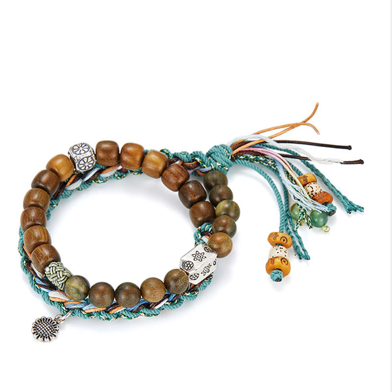925 Sterling Silver Green Sandalwood Bodhi Seed Bracelet