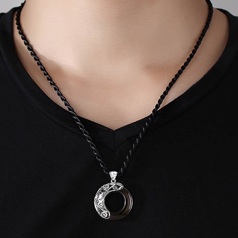 Ice Obsidian Zodiac Pendant Necklace | 12 Constellations Blessing