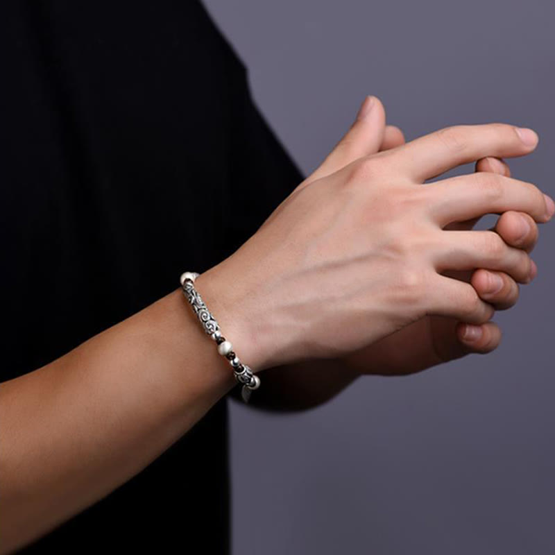 Copper & 999 Sterling Silver Auspicious Cloud Spiritual Bracelet