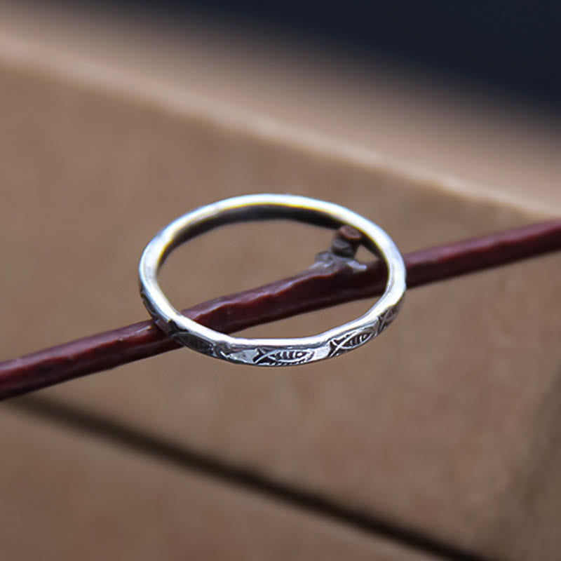 925 Sterling Silver Koi Fish Ring for Luck & Wealth