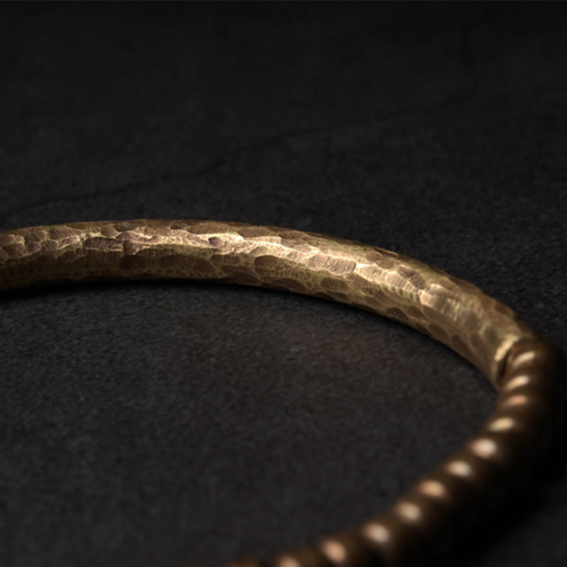 Copper Brass Bead Luck Wealth Spiritual Bracelet