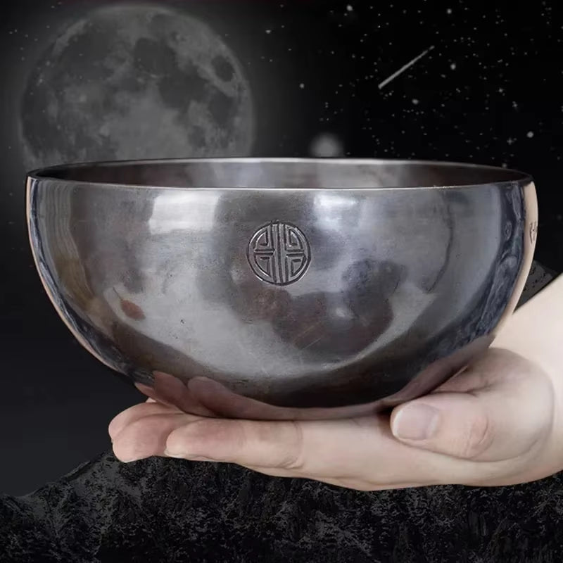 Full Moon Tibetan Singing Bowl Handmade Mindfulness Meditation Nepal Singing Bowls Yoga Chakra Sound Healing Therapy Accessories