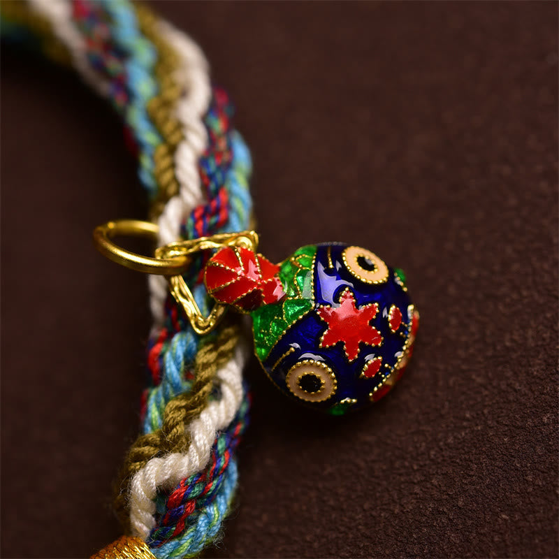 Blue String Gold Swallowing Beast Healing Bracelet