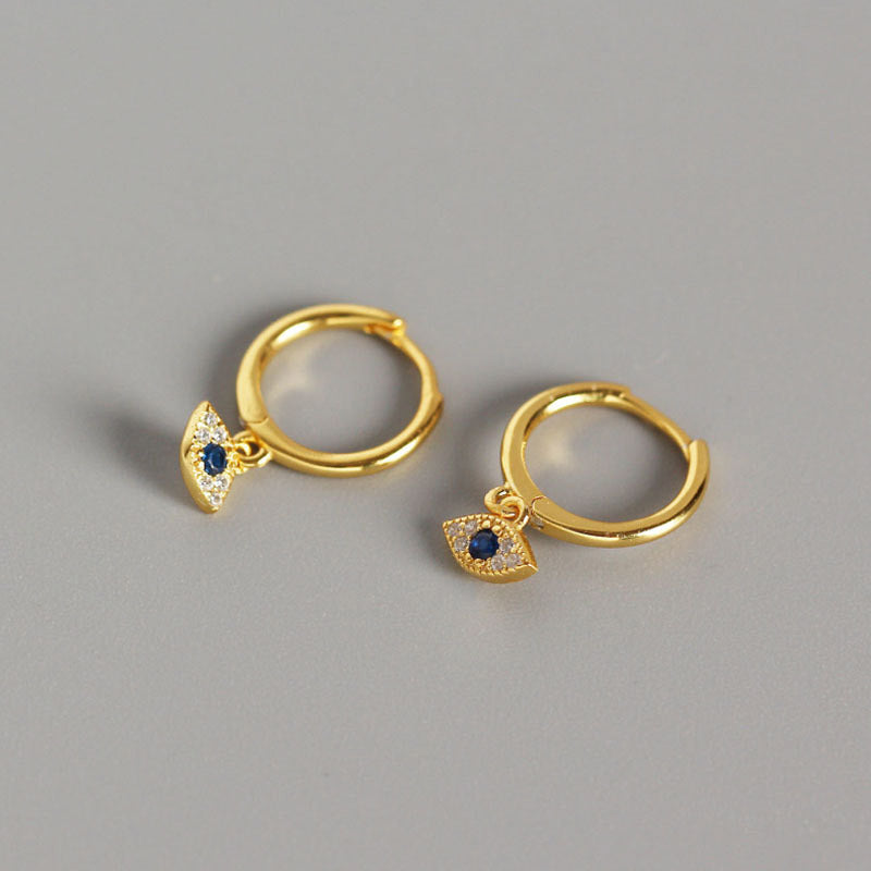 925 Sterling Silver Evil Eye Protection Stud Earrings