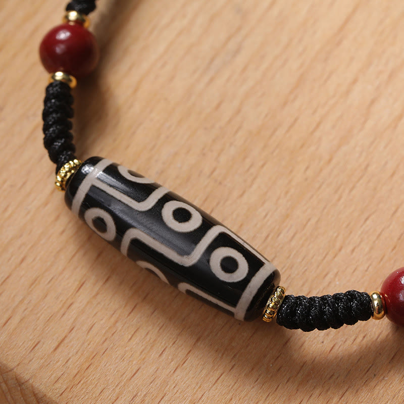 Nine-Eye Dzi Bead Spiritual Protection Bracelet