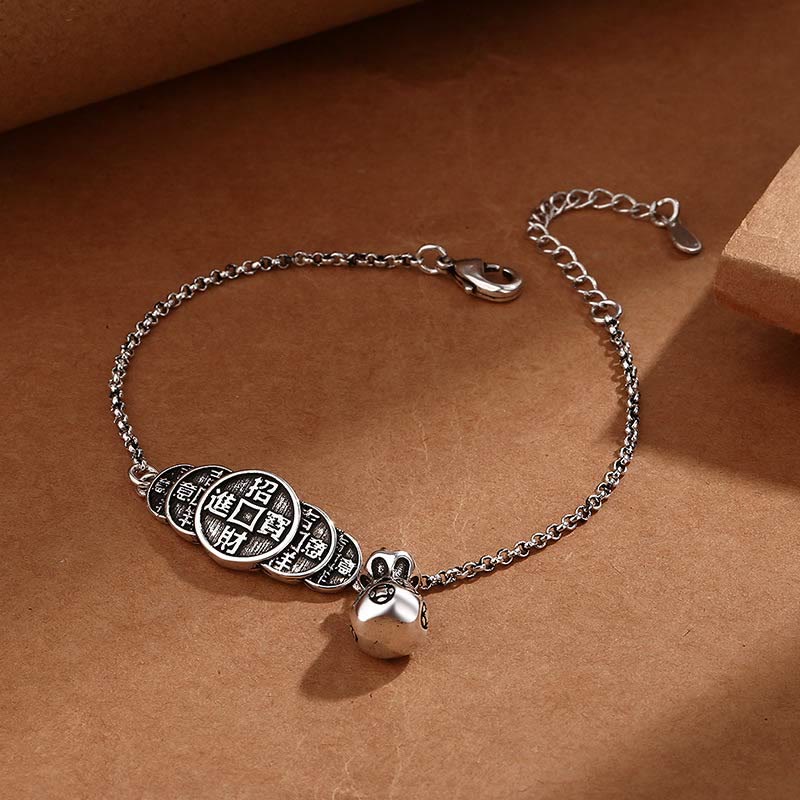 Copper Coin Money Bag Spiritual Bracelet for Wealth & Luck