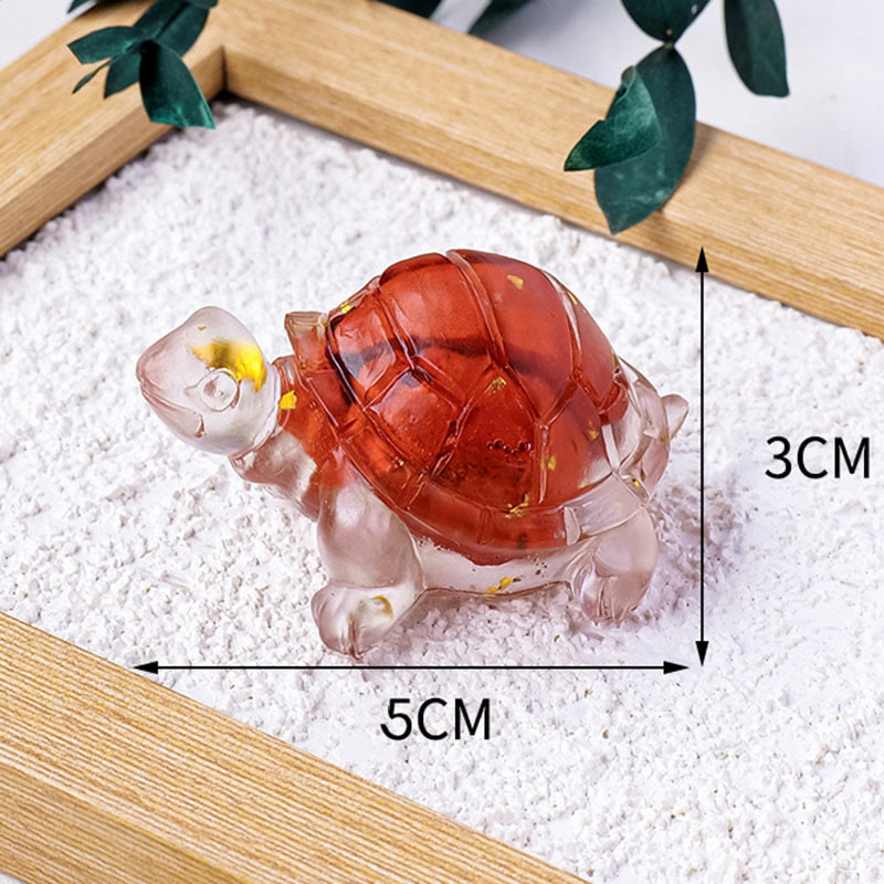 5 cm große Mini-Schildkrötenfigur aus Citrinstein für Wohlstand
