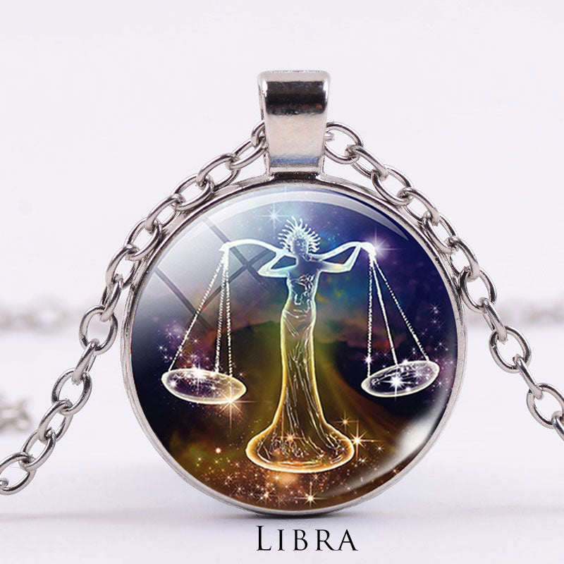 Titanium Steel Zodiac Necklace | 12 Constellations Protection