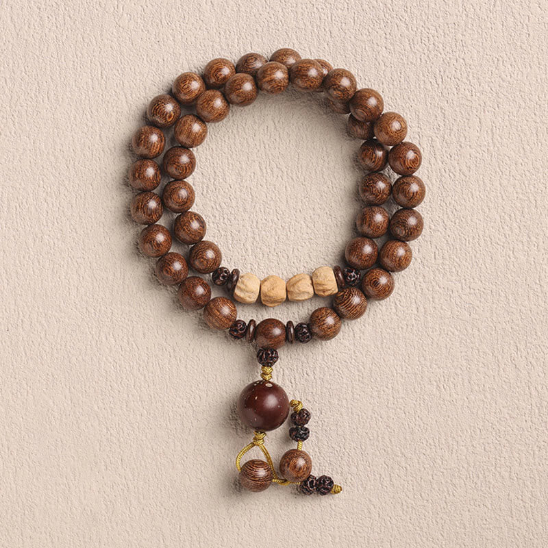 Sandalwood Double Wrap Bracelet 6mm for Purification