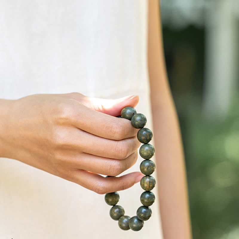 8mm Green Sandalwood Soothing Peace Bracelet
