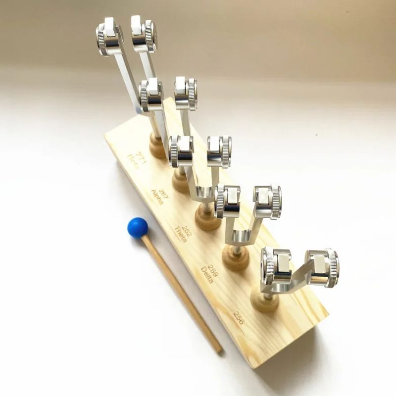 Brain Wave Tuning Fork Set with Stand - 5pc