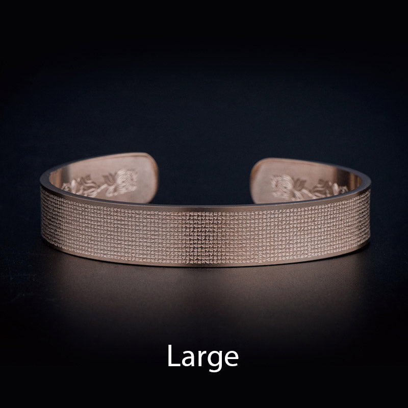 Unisex Titanium Steel Spiritual Bracelet with Shurangama Mantra