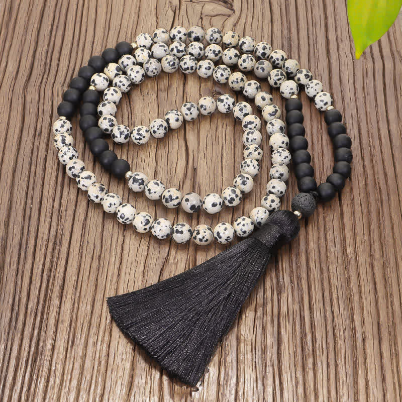 8mm Zebra Jasper Frosted Stone Protection Bracelet