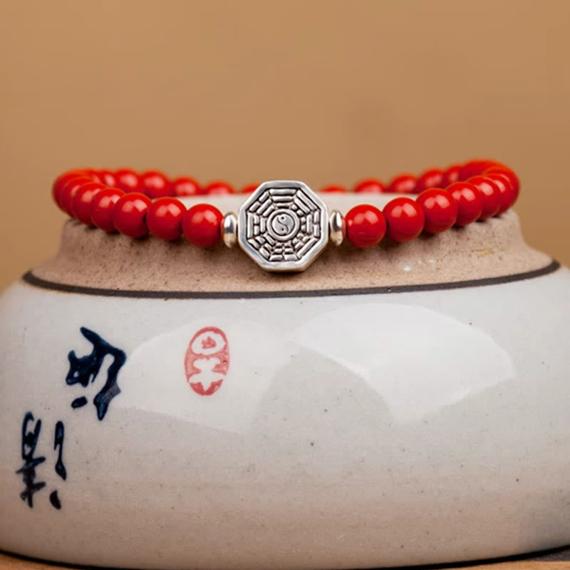 Yin Yang Cinnabar Concentration Bracelet 6mm String